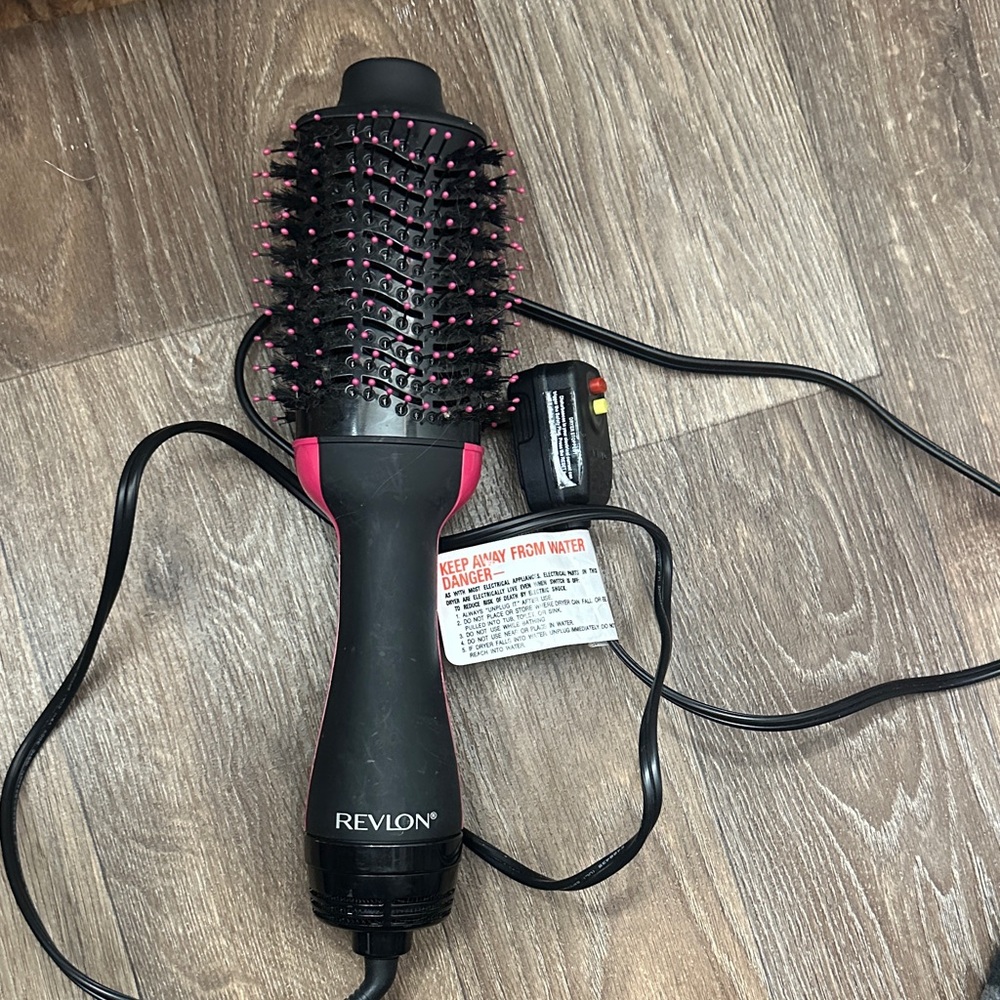Revlon Black and Pink Round Hair Dryer Brush